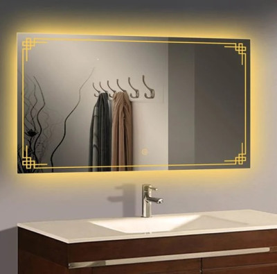 EVVAN Rectangular  LED Wall Mirror(3 Tone-White Light, Natural Light, Warm Light) led m32