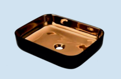 POWER PLUS Glossy Rose Gold Table Top Basin PPTT-386