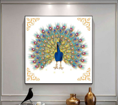 Evvan  Peacock Wall Decoration Plaques Elegant  Peacock Metal Tin Sign p27