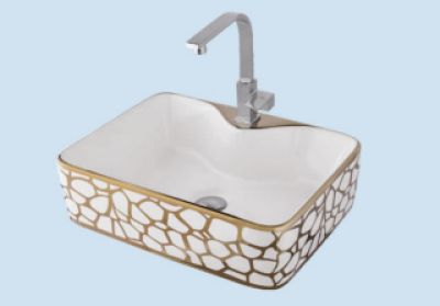 POWER PLUS Glossy Gold Table Top Basin PPTT-072