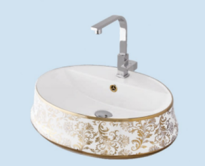 POWER PLUS Glossy Gold Table Top Basin PPTT-014