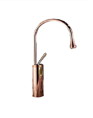 mansico Brass Rose Gold Drop Mixer Hot and Cold Basin Tap ZXF/32