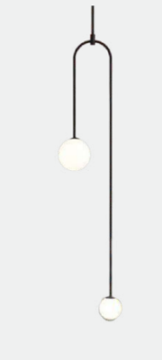 Neptune Ceiling Hanging Pendant Lighting 6810/2BK