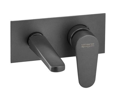 Asianpaints Matt Black Single Lever Concealed Diverter Basin Upper MBALDV103U