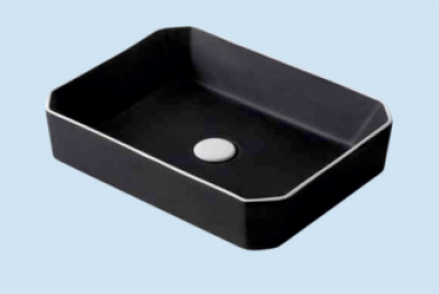 POWER PLUS Matt Black Table Top Basin PPTT-417