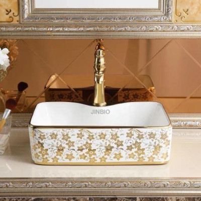 mansico recto gold stylish tabletop basin  352