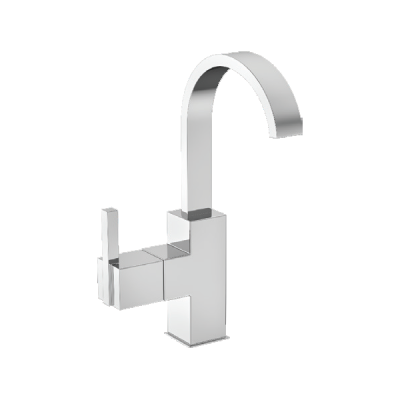 AFEY EDGE PILLAR TAP WITH  SWAN NECK AND REGULAR SWIVEL SPOUT