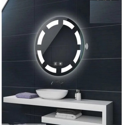 EVAAN Round LED Wall Mirror(3 Tone-White Light, Natural Light, Warm Light) led m 6