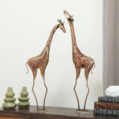 OPPERSTE METALLIC GIRAFFE
FIGURINE STATUE SET
OF 2