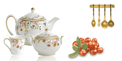 Livolla Tableware serving tea kettle fine bone china tea set poseter art 102 600 x 1200MM