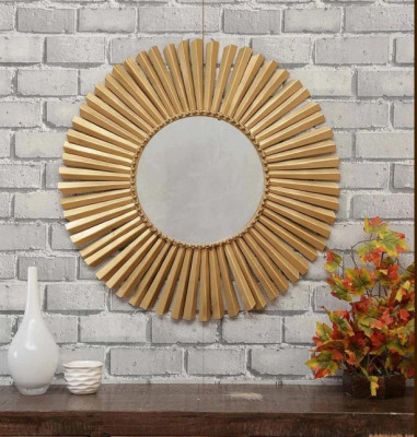 OPPERSTE METAL ANTIQUE ROUND WALL MIRROR