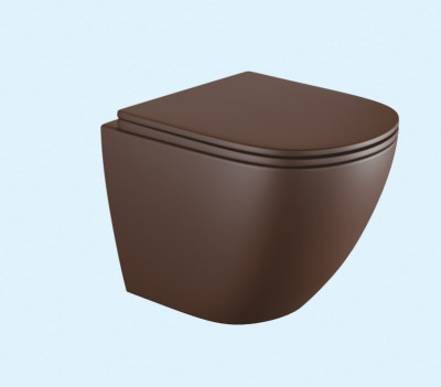 POWER PLUS R1 WALNUT BROWN Wall Hung Toilet