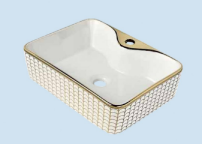 POWER PLUS Glossy Gold Table Top Basin PPTT-225