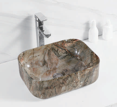 Evaan Glossy Marble table top art basin SF 9465-29