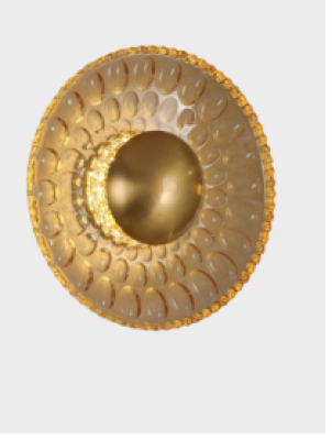 Neptune mounted round gold wall light  6636