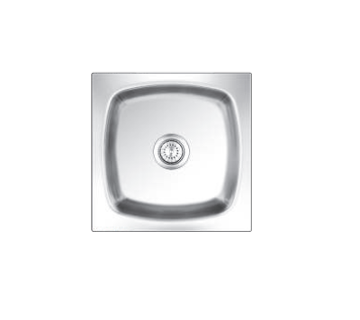 NIRALI POPULAR Square Plain BG SERIES STAINLESS STEEL SINGLE BOWL KITCHEN SINK (19 inch x 19 inch)