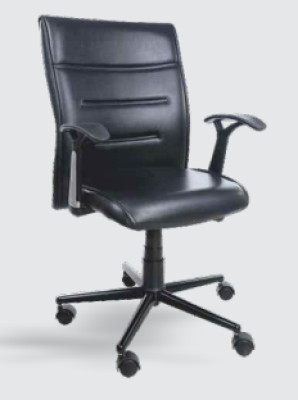 Double Cushioned Broad Back Leatherette Office Conference Chair WS - 054