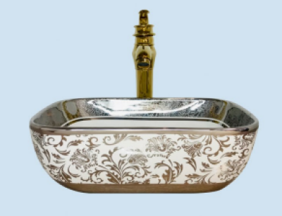 POWER PLUS Glossy Silver Table Top Basin PPTT-501