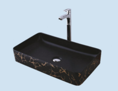 POWER PLUS Matt Black Table Top Basin PPTT-084