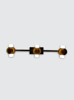 NEPTUNE Black/Brass Gold Vanity Wall Light 9630-3