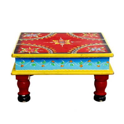 OPPERSTE WOODEN MULTICOLORED HAND PAINTED POOJA BAJOT