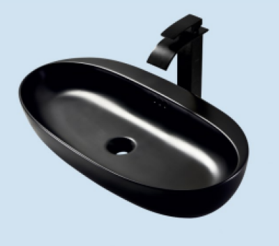 POWER PLUS Matt Black Table Top Basin PPTT-609