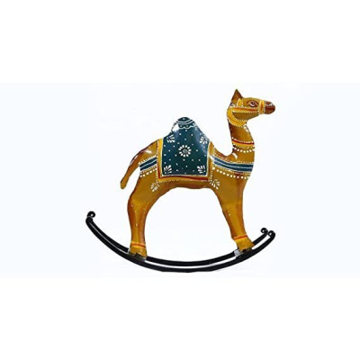 OPPERSTE IRON MULTICOLOUR CAMEL SHOWPIECE