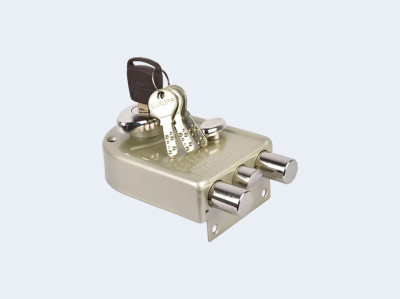 EUROPA DIMPLE KEY MAIN DOOR LOCK WITH 2 DEAD BOLT + 1 LATCH BOLT (OUTSIDE OPENING)