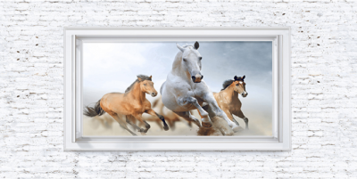 Livolla Horse photo frame poseter art 58matt 600 x 1200MM