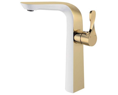 Asian paints GOLD RUSH Single lever wash basin mixer with extended body Length of spout : 6.2 inches Height of aerator : 10.9 inches