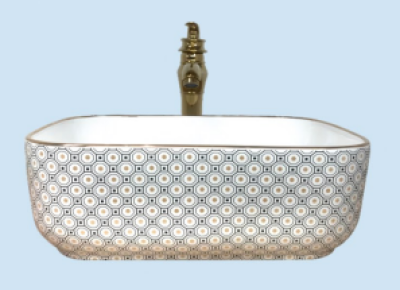 POWER PLUS Glossy Gold Table Top Basin PPTT-545