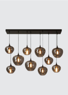 Neptune  Contemporary Smoked Glass Hanging Lights RNL0008