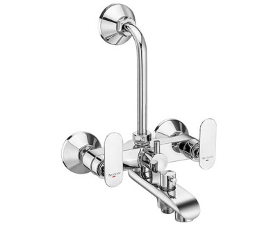 Asian paints BALENA Wall mixer 3-in-1 with provision for telephonic shower & overhead shower with 160 mm long bend pipe & wall flange