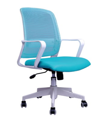 Blue Mesh Medium Back Chair WSM - 020