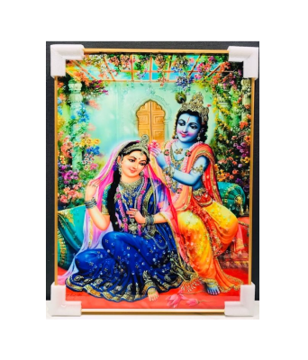 Evaan Lord Shri Radha Krishna Painting Hanging Photo Frame Decorative