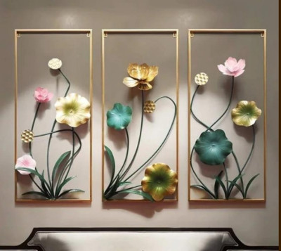 OPPERSTE WILD FLORA METAL WALL ART SET OF 3