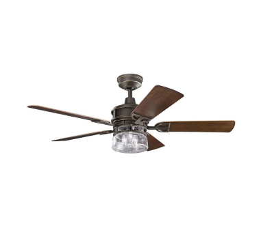 Luxaire Olde Bronze Motor with Walnut / reverse Dark Walnut Blades LUX 9422