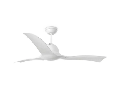 Luxaire White designer fan is great For minimal spaces LUX 5003