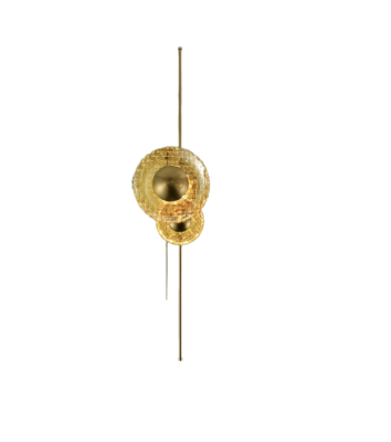 Neptune Gold Long Glass Discs Wall Light 2089