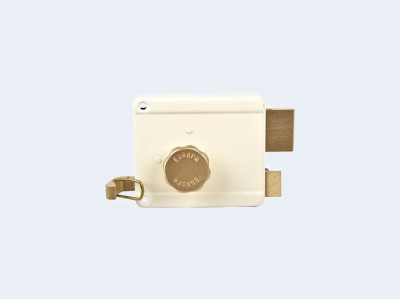 EUROPA NIGHT LATCH SURFACE MOUNT DOOR LOCK- MUCH SAFER THAN ALDROPS (KNOB INSIDE) - 6010IV