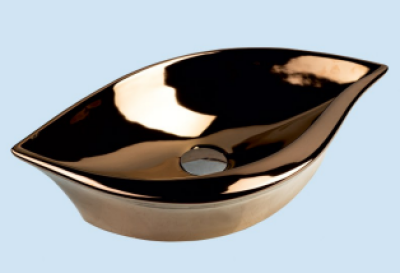 POWER PLUS Glossy Rose Gold Table Top Basin PPTT-464