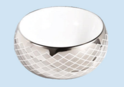 POWER PLUS Glossy Silver Table Top Basin PPTT-231