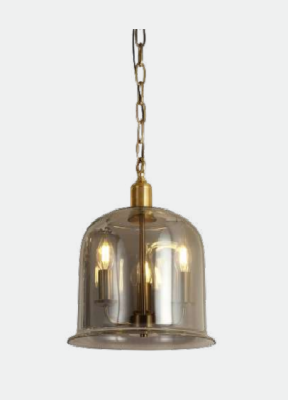 Neptune Brushed Brass Pendant Ceiling Light 6368-2G