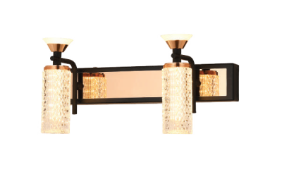 S2B2  Crystal Bathroom Two Lighting Fixtures Over Mirror Light AM-04-103