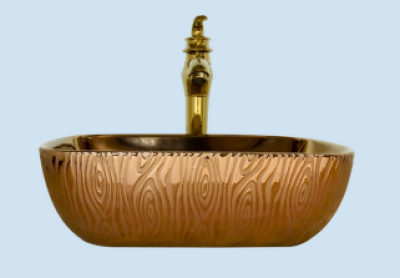 POWER PLUS Glossy Rose Gold Table Top Basin PPTT-500