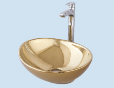 POWER PLUS Glossy Gold Table Top Basin PPTT-020