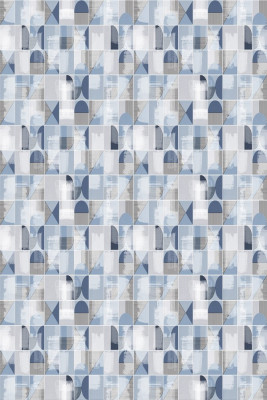 KAJARIA DIGITAL GEOMETRIC BLUE LAMINATE (KL 41-7902)