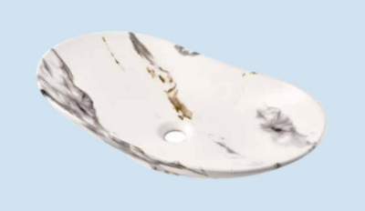 POWER PLUS Glossy Marble Table Top Basin PPTT-404