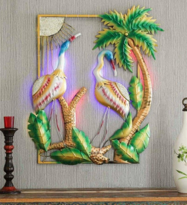 OPPERSTE MULTICOLOUR FLAMINGO PAIR FRAME WALL DÉCOR